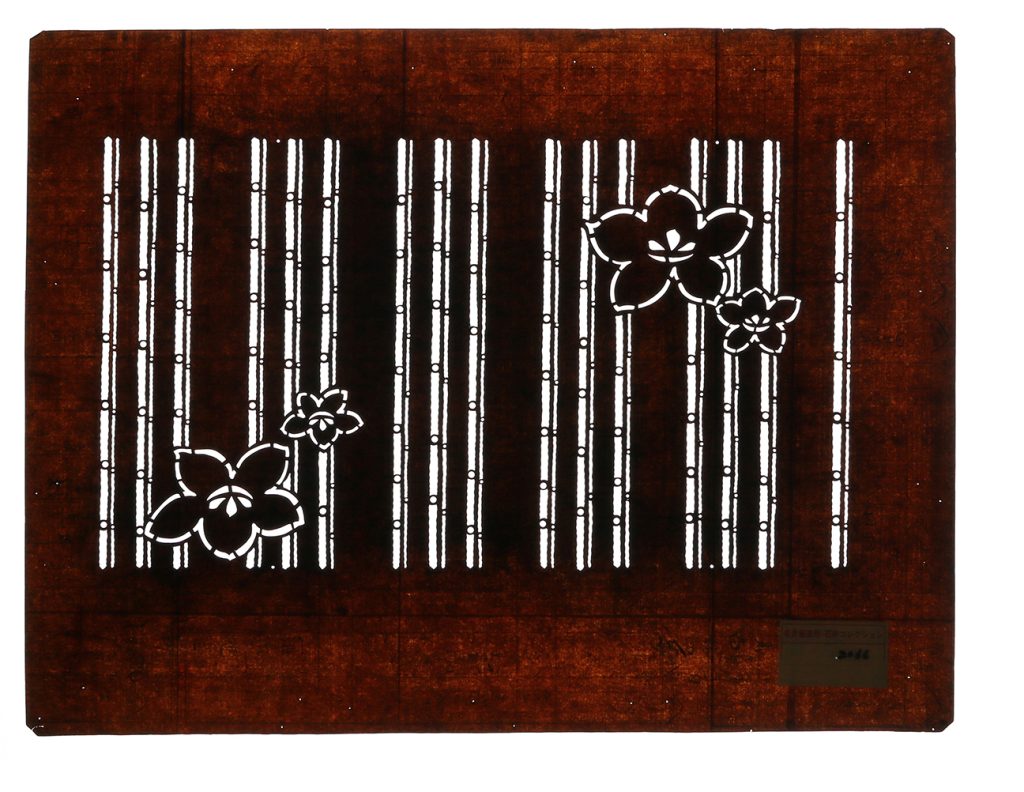 02066　〇入ﾀﾃ縞帯に桔梗